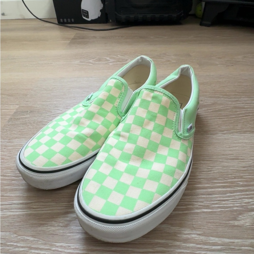 Vans Slip On Mint Lime Green Shoes